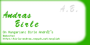 andras birle business card
